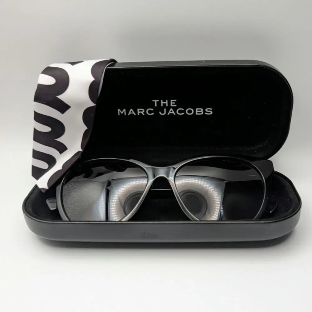 Marc Jacobs Women's Marc 336/S Cat Eye Sunglasses, Black/Gray Shaded